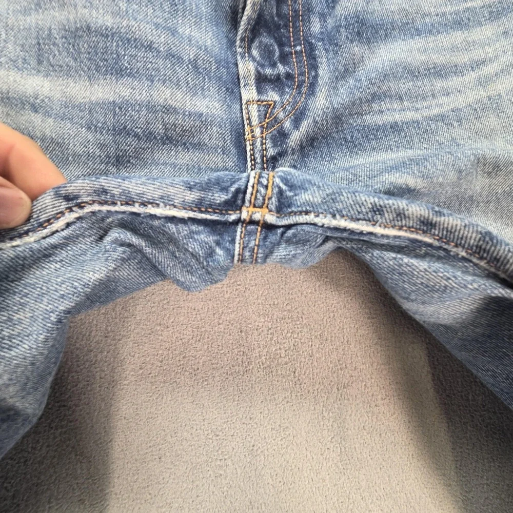 Levis 501 Jeans Mens Selvedge Medium Blue Tapered Whiskers‎ Honeycomb Fits 30x31